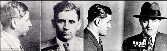 Meyer Lansky (links) und Bugsy Siegel (rechts)
