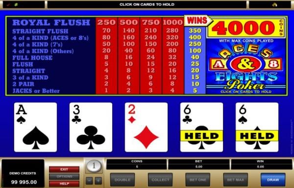 aces and eights videopoker