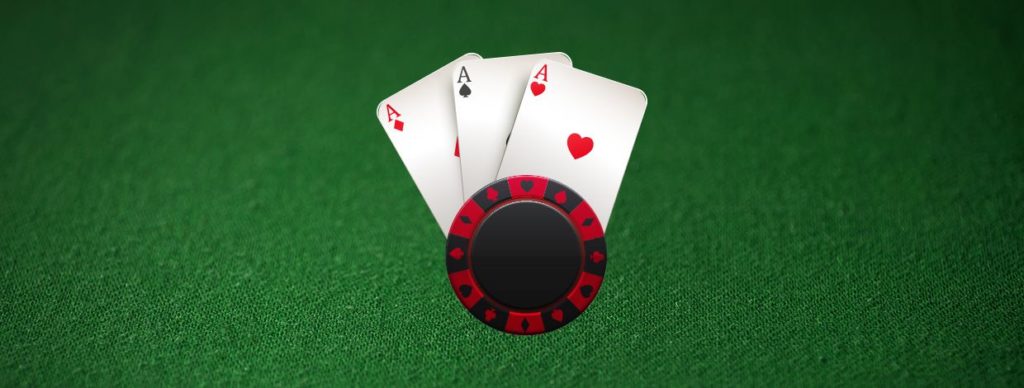 Kostenloses Three Card Poker Spielfeld