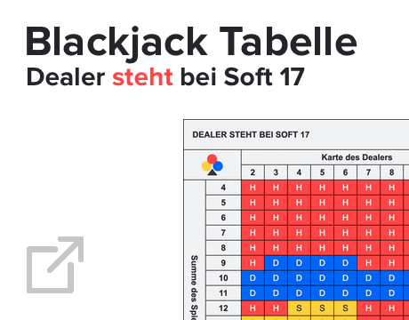 Blackjack Tabelle steht offnen