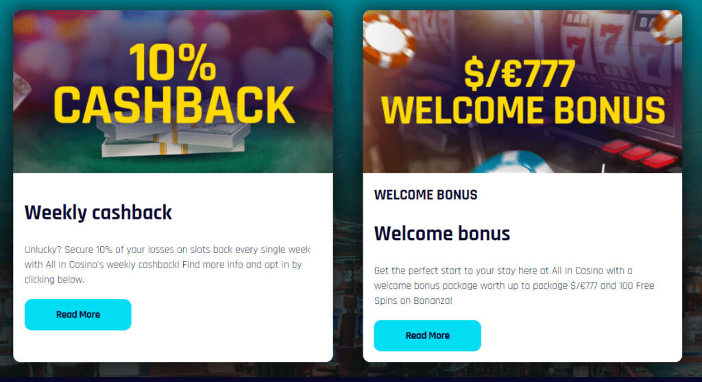 All In Casino Bonus