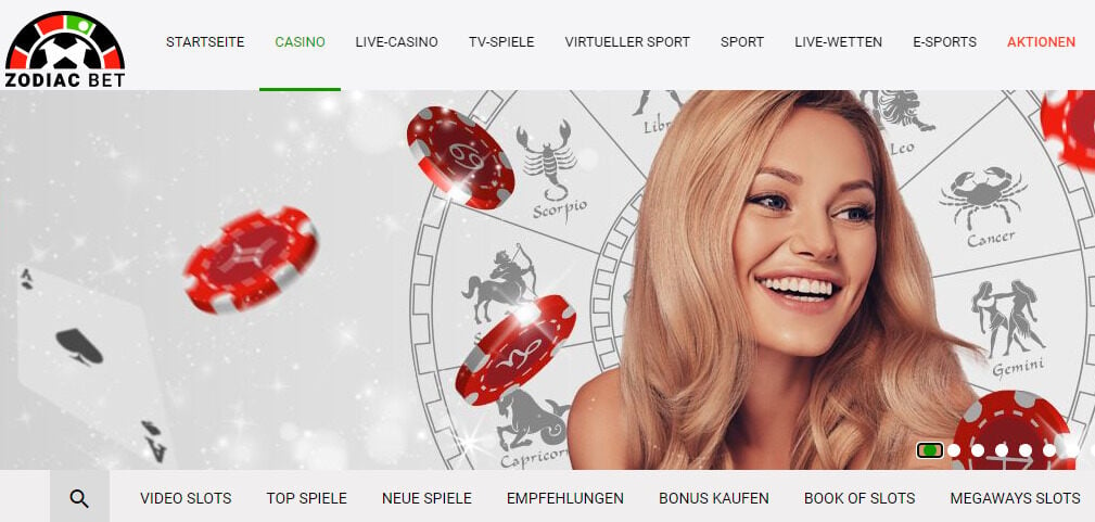 ZodiacBet Casino Desktop