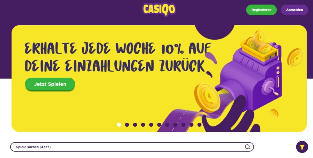 Casiqo Casino Desktop