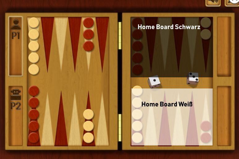 Backgammon Spielfeld