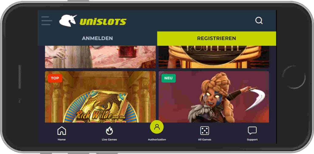 Unislots Casino Mobile