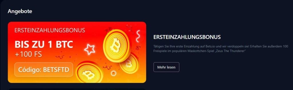 Bets.io casino on mobile