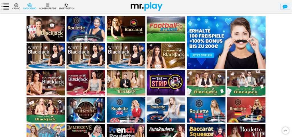 Mr Play Casino Screenshot 2