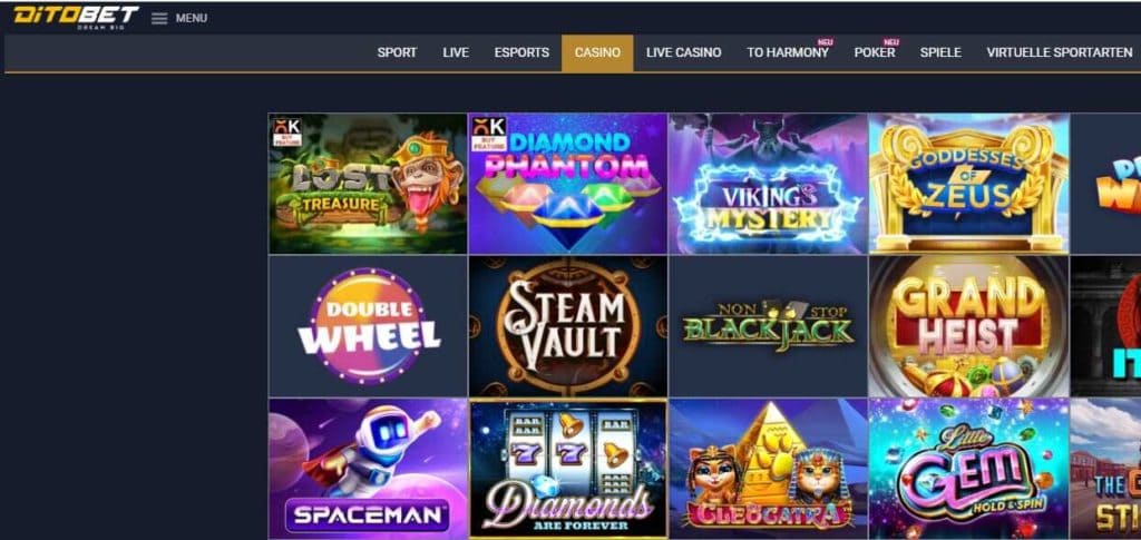 Ditobet Casino Desktop