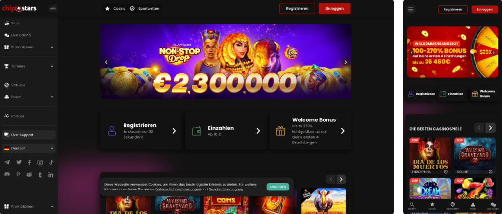 chipstars casino screenshot