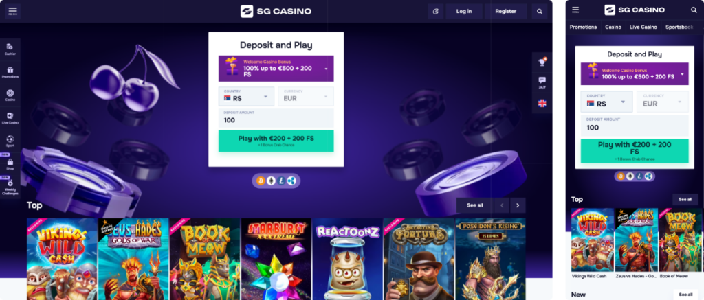 sg casino screenshot