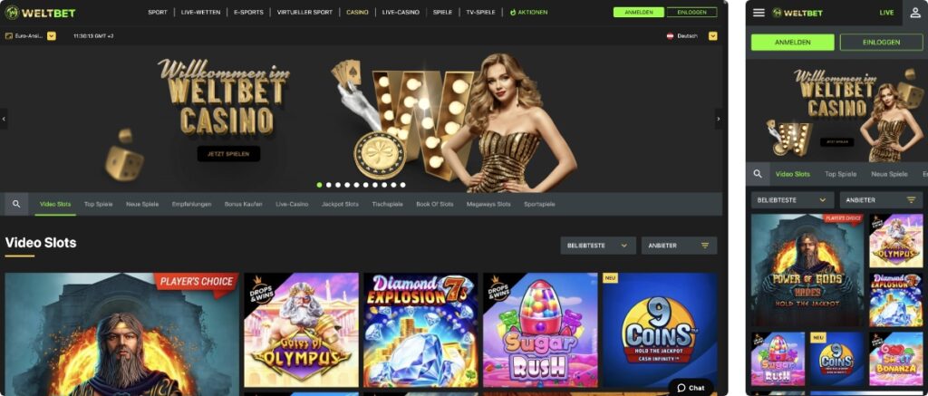 weltbet casino screenshot