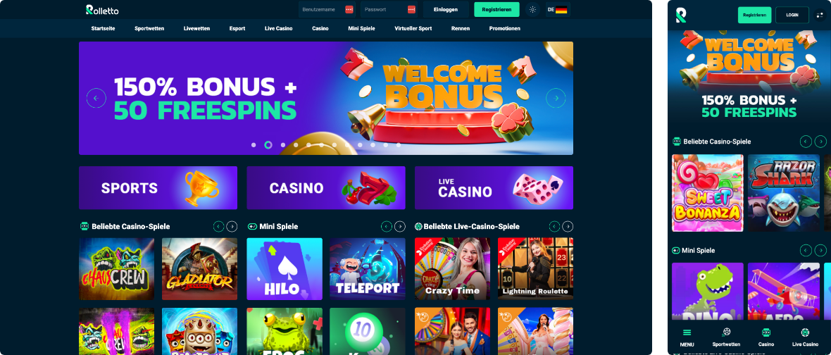 visit rolletto casino site